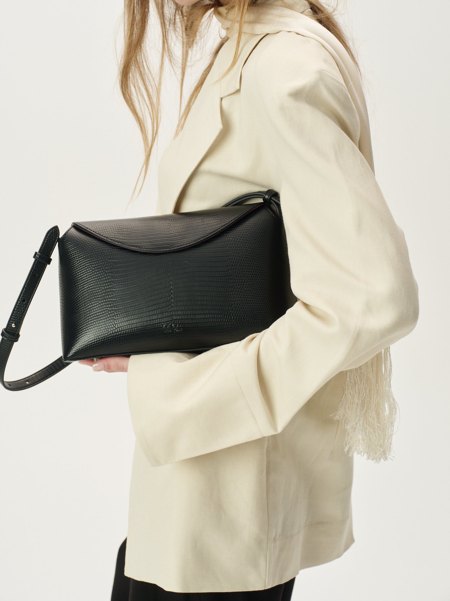 Hudson Bag Black Lizard